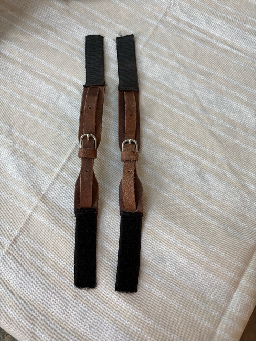 Brown Leather Garters 13 inches long